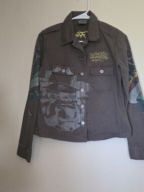 Vintage Harley-Davidson Brown Graphic Jean Jacket